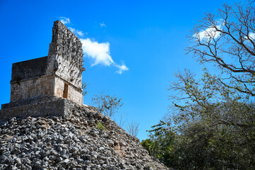 Fototapeta na wymiar Labna a Mesoamerican archaeological site and ceremonial center of the pre-Columbian Mayan civilization, Yucatan Peninsula, Mexico.