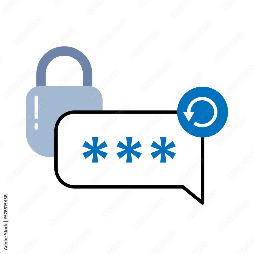 Poster change password regularly concept illustration flat design vector eps10. modern graphic element for 