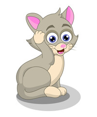 cute cat cartoon design. comic fun.