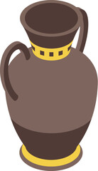 Ancient greece pot icon isometric vector. Greek history. Culture classic