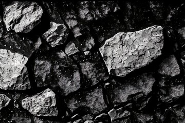 Texture de pierre blanche noire. Surface rocheuse. Vieux mur de béton brut. Fond grunge gris foncé