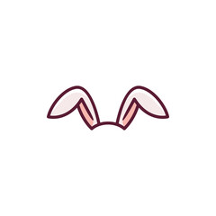 rabbit and ear vector design 