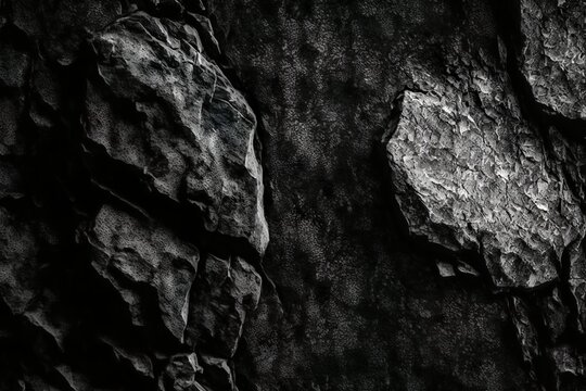 Texture de pierre blanche noire. Surface rocheuse. Vieux mur de b&eacute;ton brut. Fond grunge gris fonc&eacute;
