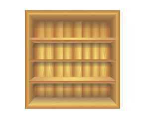 illustration of wooden empty shelves 

isolated
