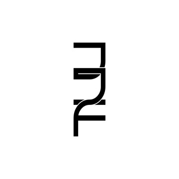 jjf initial letter monogram logo design