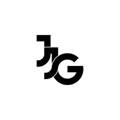 jjg lettering initial monogram logo design
