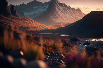 A gorgeous landscape with spectacular views AI-Generated