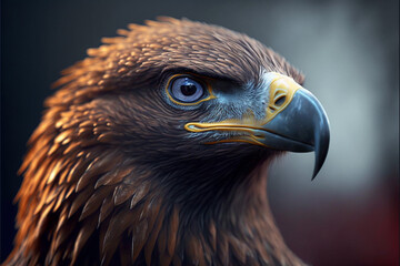 Fototapeta premium Photorealistic illustration of an eagle. Generative AI