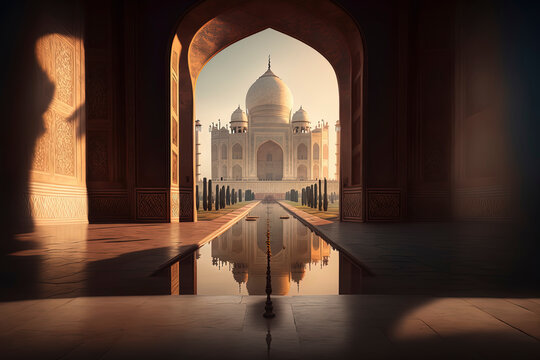 amazing photo of Tah Mahal, India AI-Generated