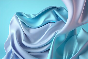 Obraz premium Satin Beauty on a Winter Breeze Generative AI.