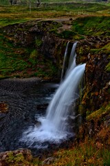Fototapeta na wymiar Kirkjufellsfoss waterfall, Iceland