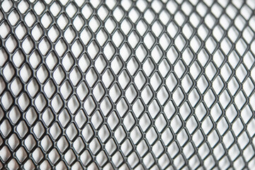 Fototapeta premium Steel grating, abstract texture Metallic net background. metal mesh.