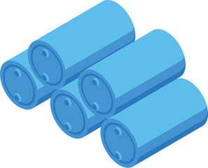 Paintball game barrels icon isometric vector. Player paint. Emblem shooting