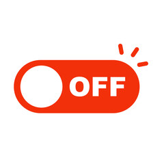 Pop power-off slider switch icon. Vector.