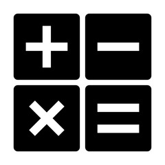 Calculation silhouette icon. Calculator symbol. Vector.