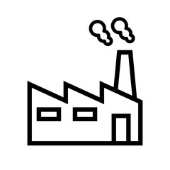 Town factory icon. Plant. Vector.