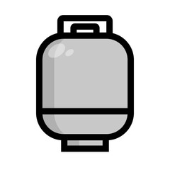 Gas cylinder icon. Propane gas. Vector.