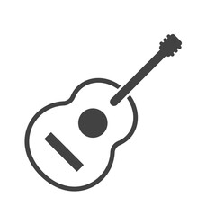 Simple guitar icon. Musical instrument. Vector.