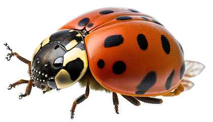 isolated red ladybug, spring, illustration, transparent background, png, generative ai