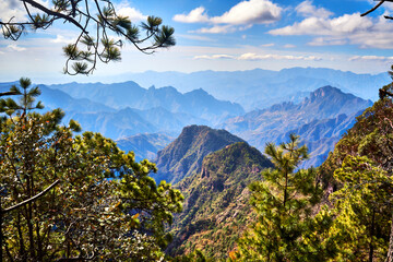 canyon and valleys in mountains, huizar in mexiquillo durango  - obrazy, fototapety, plakaty