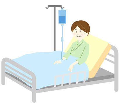 入院している男性
