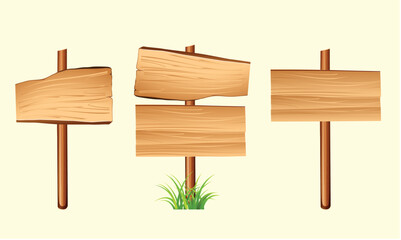 Wooden Signboard, Stand Wood Board vector