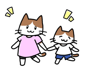 親子ネコ