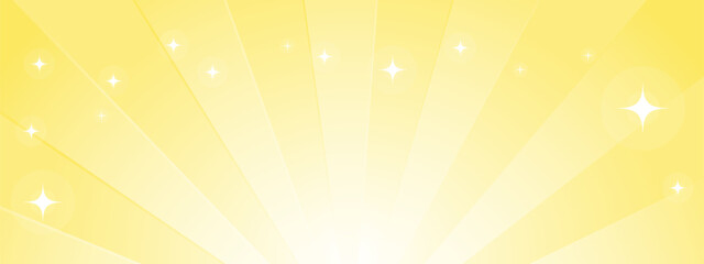 Obraz premium 集中線 シンプル 使いやすい 横 横長 ワイド 黄色 金色