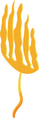 Yellow algae icon isometric vector. Seaweed marine. Sea plant