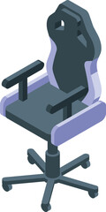 Gaming chair icon isometric vector. Game furniture. Sport business