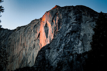 Yosemite Firefall at sunset
