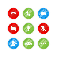 Phone and call set icon
