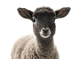 Fototapeta premium isolated WHITE LAMBS, spring, illustration, transparent background, png, generative ai