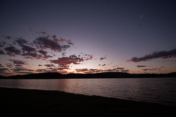 Sunset over the lake