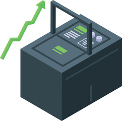 Power generator icon isometric vector. Social esg. Business energy