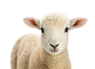 Fototapeta premium isolated WHITE LAMBS, spring, illustration, transparent background, png, generative ai