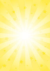 Obraz premium 集中線 シンプル 使いやすい 縦 星 スター ポップ 黄色 金色