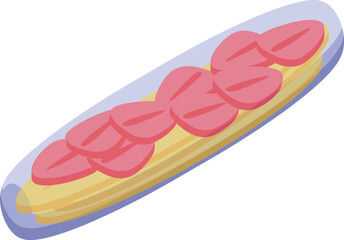 Spring roll icon isometric vector. Chinese menu. Asian meal