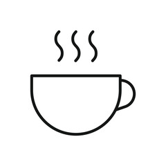 Editable Icon of cup a coffee, Vector illustration isolated on white background. using for Presentation, website or mobile app