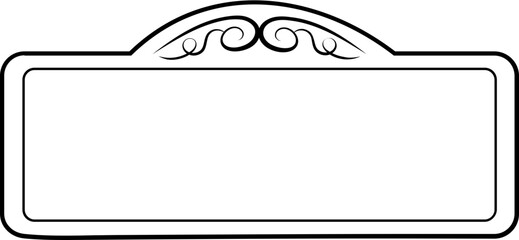 Black ornamental frame element