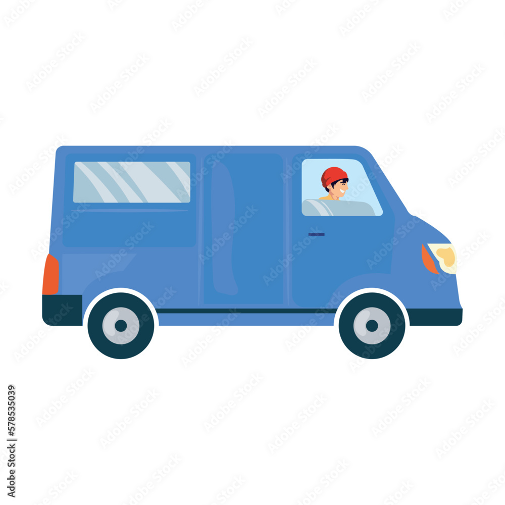 Sticker blue van design