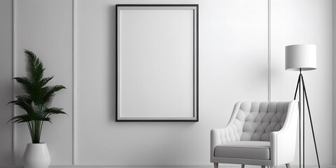 mock up poster frame,generative AI