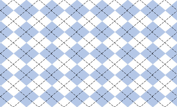 Blue diamond with grid on top repeat pattern, replete image, design for fabric printing 