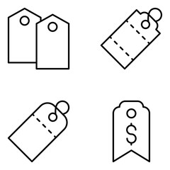 Tags Vector Line Icons