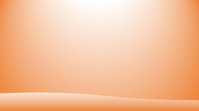 orange earth tone gradient lighting at the top corner with wave and line at the bottom design for slide template, color of Thai tea