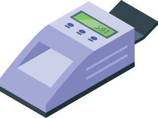 Currency detector icon isometric vector. Money machine. Finance sign