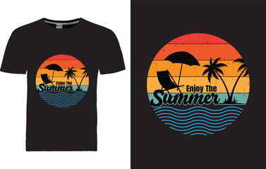 vector Summer T-shirt Design template