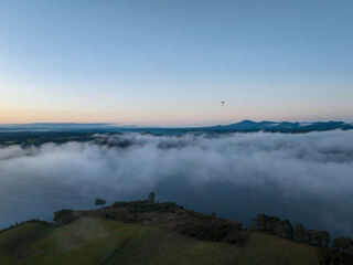nevoa sobre o lago - piraquara