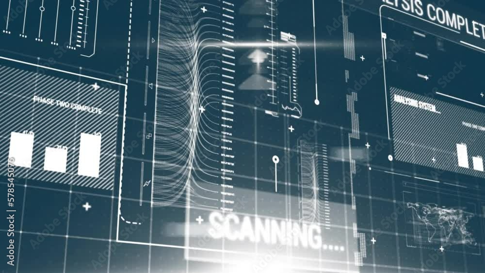 Poster animation of statistics and data processing