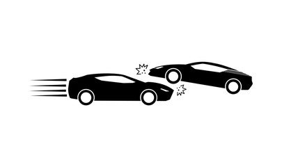 sedan car crash vector illustration